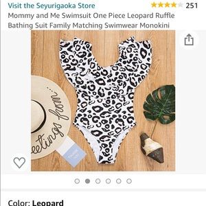 One Piece Leopard Ruffle Swimsuit